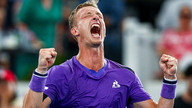 Jiri Lehecka celebrates his breakthrough ATP title.