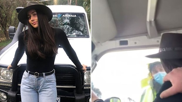 Eve Black filmed herself in an antagonistic exchange with police.