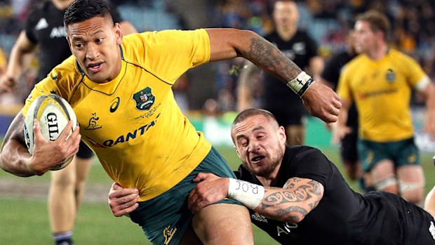 TJ Perenara and Israel Folau