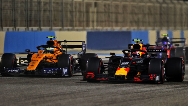 Pierre Gasly battles with Lando Norris.