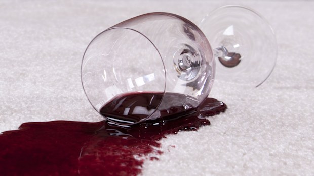 Spilled wine