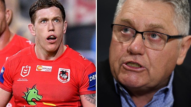 Cameron McInnes and Ray Hadley have clashed over the Dragons' form issues