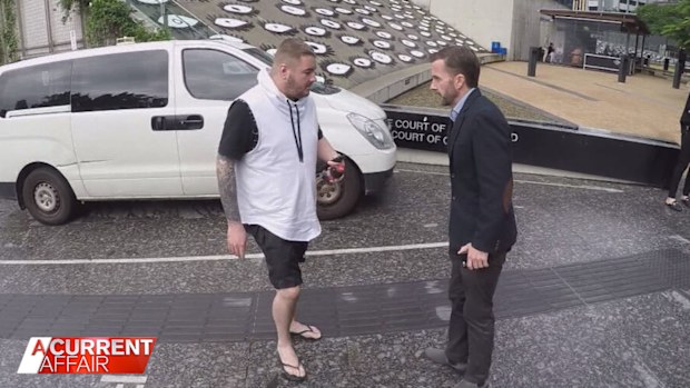 Bradly Silver and A Current Affair reporter Dan Nolan.