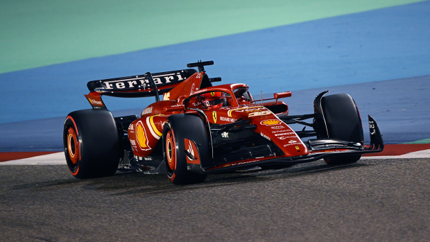 Charles Leclerc on track during qualifying ahead of the Bahrain Grand Prix.