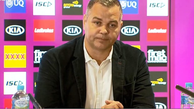 Anthony Seibold speaks at a press conference on Wednesday