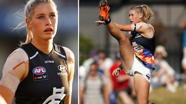 Tayla Harris stars for Carlton FC