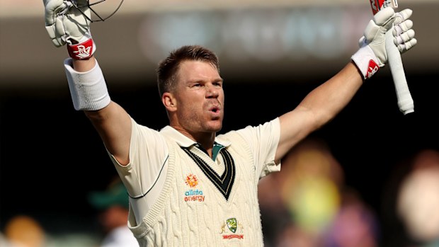 David Warner celebrates 300