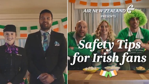 Air New Zealand poke fun at Ireland's rugby team