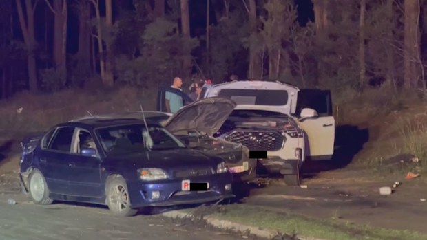 Burnout crash in Abermain