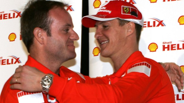 Ferrari Drivers Michael Schumacher and Rubens Barrichello in 2005 in Melbourne