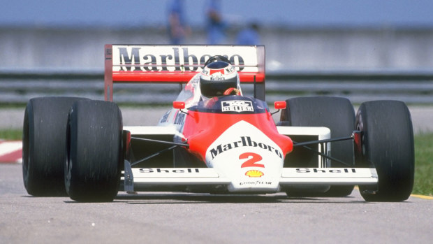 Stefan Johansson in his McLaren in Brazil in 1987.