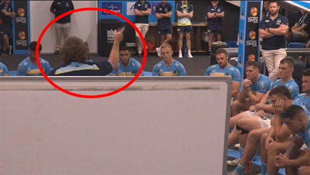 Des Hasler unloads on his troops.