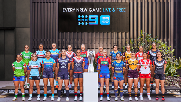 Players from all of the 10 NRLW teams gather ahead of the 2023 season.