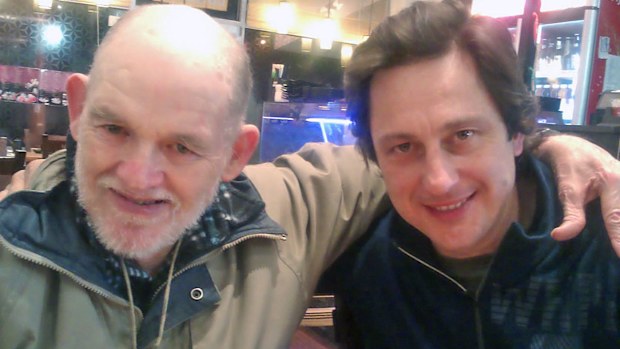 Malcolm Sturrock, pictured with his friend Camillo De Luca. The pair met in 2009 at Arts Project Australia, which supports artists with intellectual disabilities.