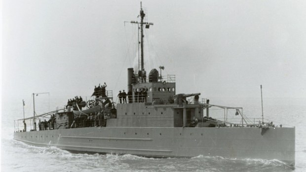 This is the USS Eagle 2 (PE-2), the identical sister ship to the sunken USS Eagle 56 (PE-56).