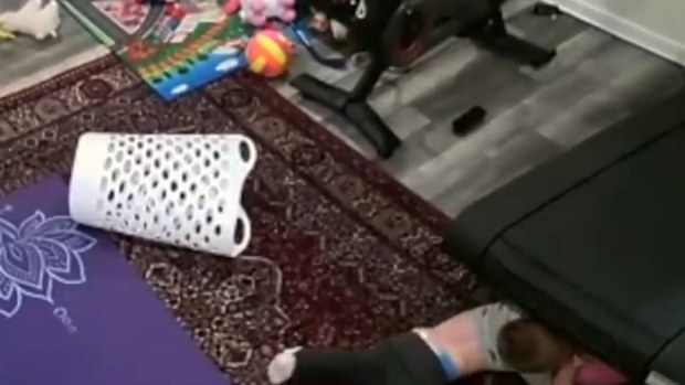 In footage released by CPSC, a small boy is dragged under the Peloton Tread +. Peloton was unhappy with the video and said the incident could have been avoided if safety protocols had been followed.