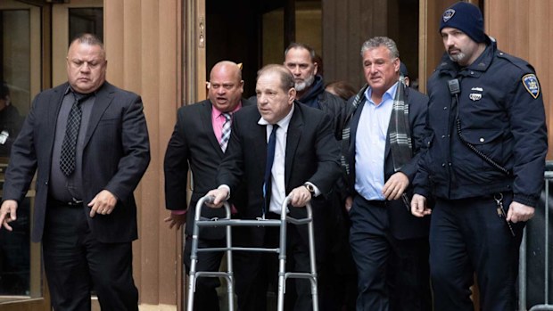 Harvey Weinstein leaves court following a hearing, Wednesday, Dec. 11, 2019 in New York. 