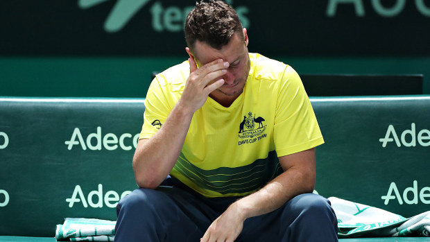  The Australia team captain Lleyton Hewitt 