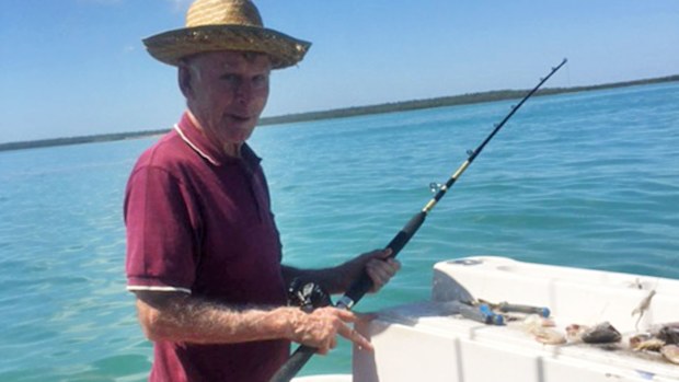 Charlie Bicheno pictured during his recent trip to Darwin.