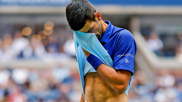 Djokovic lost the first set in the US Open final