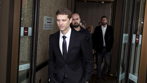 Plutus general manager Joshua Kitson after appearing at the NSW Supreme Court in relation to the Plutus tax fraud case in Sydney on August 17, 2019.