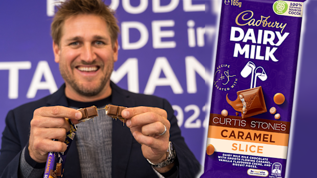 curtis stone and mum cadbury caramel slice block