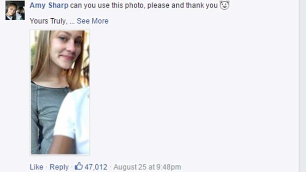 Amy Sharp's Facebook comment.
