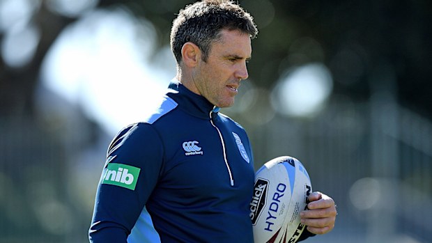 Brad Fittler at Blues training
