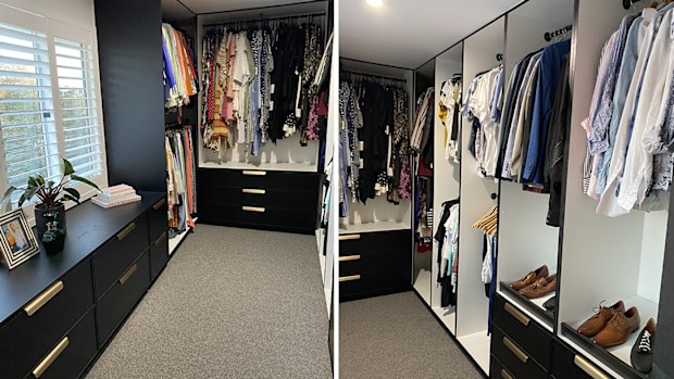 El'ise and Matt's renovation: A look inside their walk-in wardrobe
