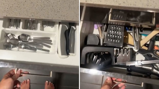 Kitchen drawer organisation order
