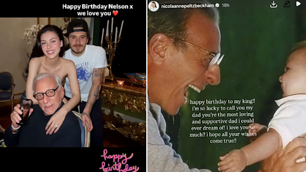 Brooklyn Beckham and wife Nicola share birthday message for her dad