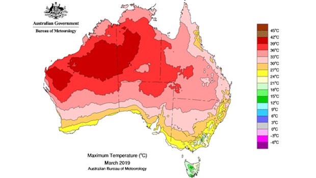 Hottest March on record 
