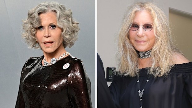 Jane Fonda and Barbra Streisand at the 2026 Oscars.