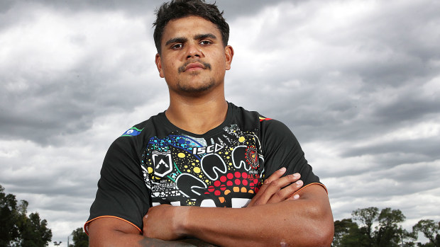Latrell Mitchell at the NRL All Stars training last year