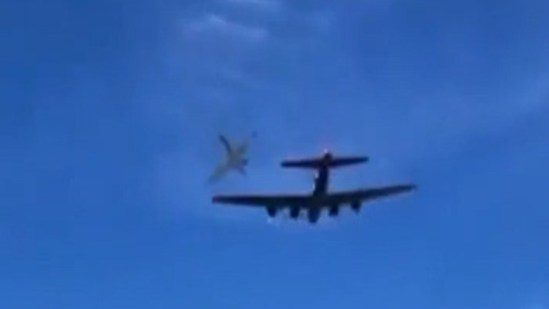 Two planes collided mid-air during an air show at Dallas Executive Airport.