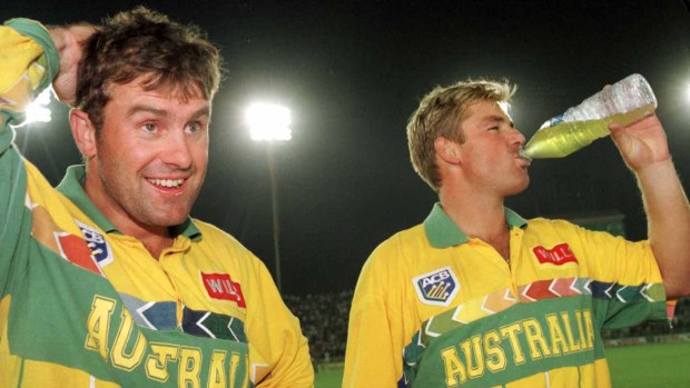 Mark Taylor and Shane Warne in 1996.