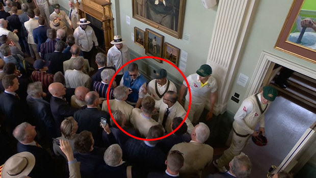 Usman Khawaja was less than pleased at the behaviour of members inside the iconic Lord's Long Room on day five