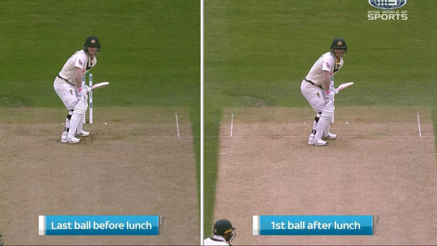 Warner's pre-and-post lunch stance