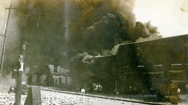 Damage from the Tulsa Race Riot in June 1921. 
