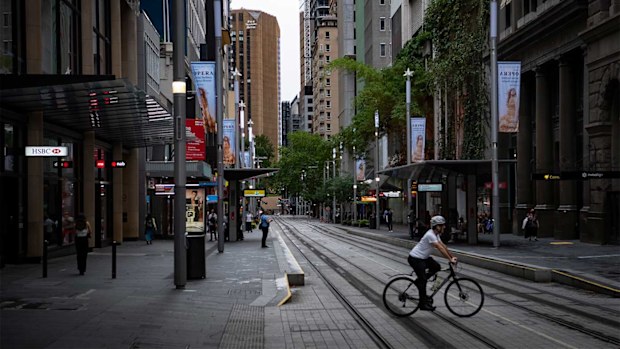 Quiet streets around the Sydney CBD