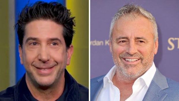 Friends David Schwimmer and Matt LeBlanc