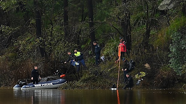 The divers located two bodies in the water about 11.20am today.