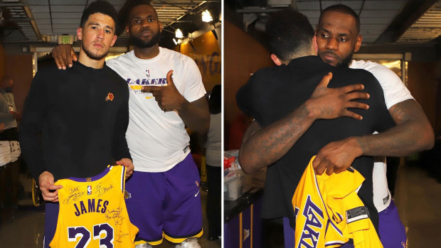 Devin Booker and LeBron James
