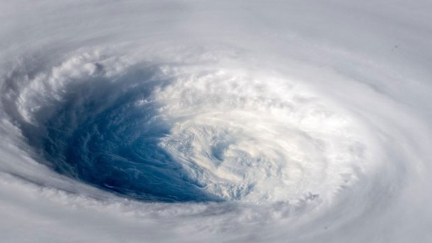 Typhoon Trami is heading towards Japan. This is the view from the International Space Station.