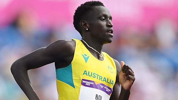 Australia's Peter Bol in action during the 800m heats at the 2022 Commonwealth Games in Birmingham
