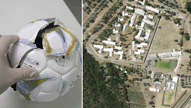 Soccer balls stuffed with contraband have been intercepted by security guards at a NSW prison.