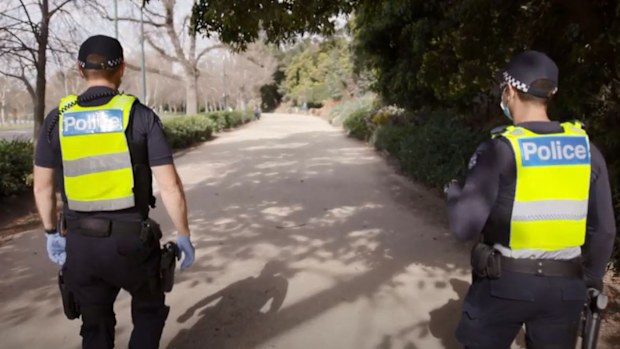 Operation Sentinel crews on patrol in Melbourne, where there is a stage four lockdown imposed.