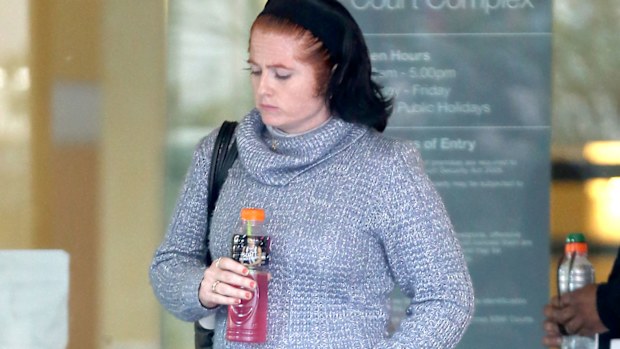 Allison Daniel leaves court. (AAP)