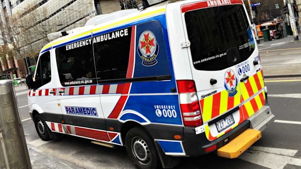 An Ambulance Victoria ambulance. 