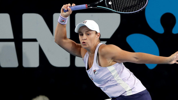 Ash Barty has won her first match at the Miami Open.
